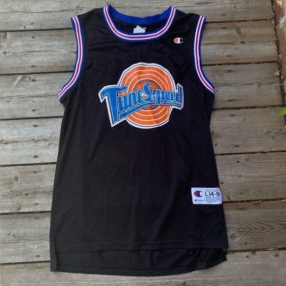 Vintage 90s Champion Space Jam Donald Duck Toon Squad Jersey Large Jordan Movie - Picture 2 of 10